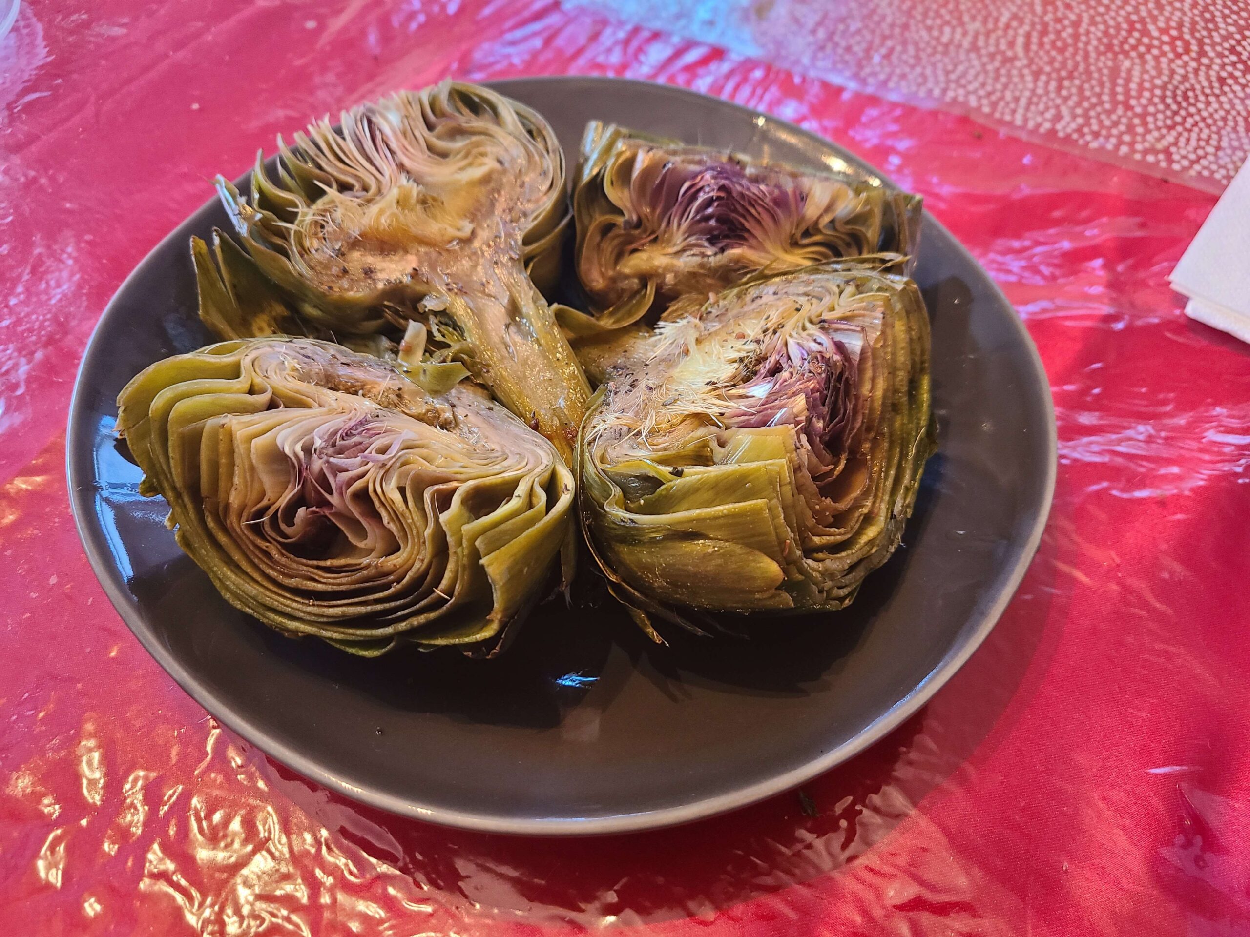 Artichokes steamed